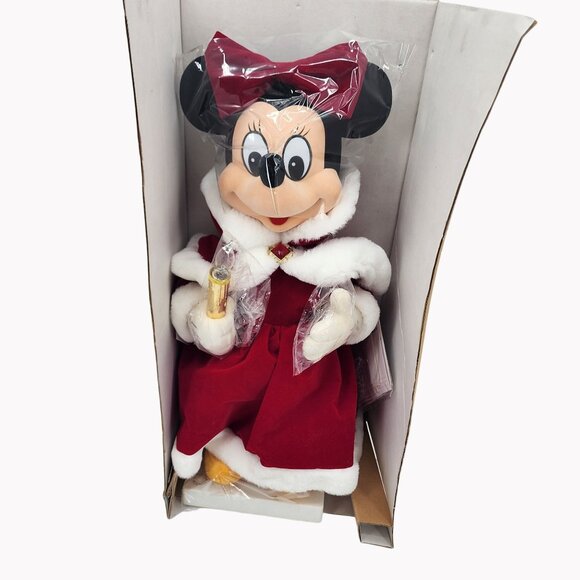 Vintage Disney Christmas Collection Minnie Mouse Animated Figurine 22" - Picture 1 of 9
